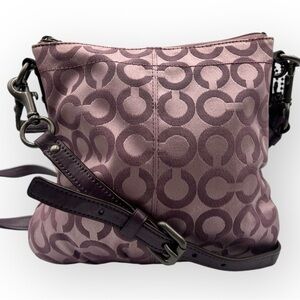 COACH BROOKE OPT ART CROSSBODY BAG #43107 Purple